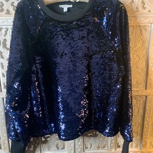 Navy Sequin Sweatshirt